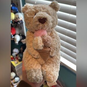 Oatus Bear with Ice Cream Jellycat BNWT